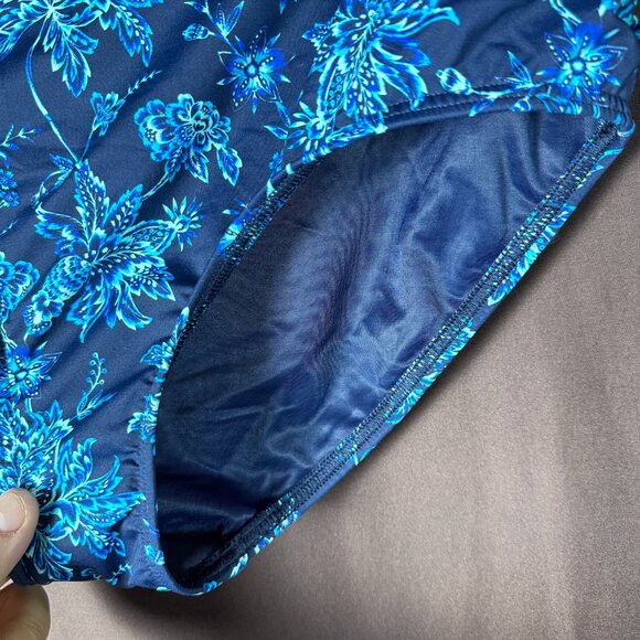 Lands' End Women's 14, 14 LONG High Waisted Bikini Bottoms Control Chlorine - Picture 2 of 6